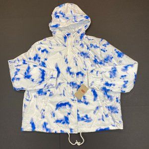 Women's Levi's Lightweight Retro Rain Slicker Jacket - Blue Tie Dye - XL